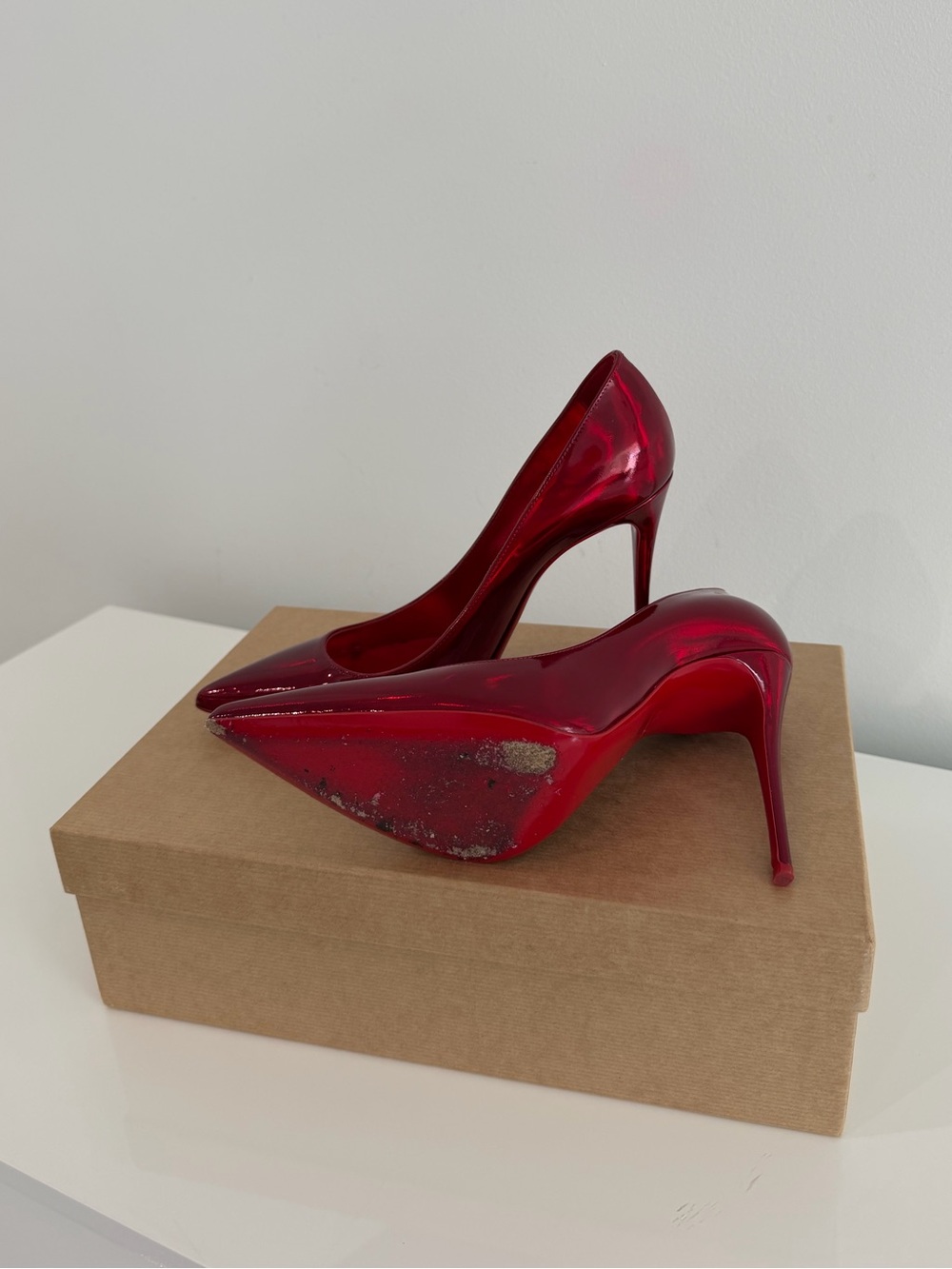 Christian Louboutin Red Patent Heels - Picture 4 of 4